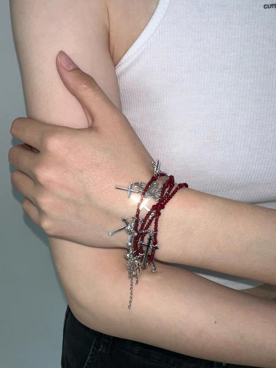 Cross Tassel Multi-layer Bracelet