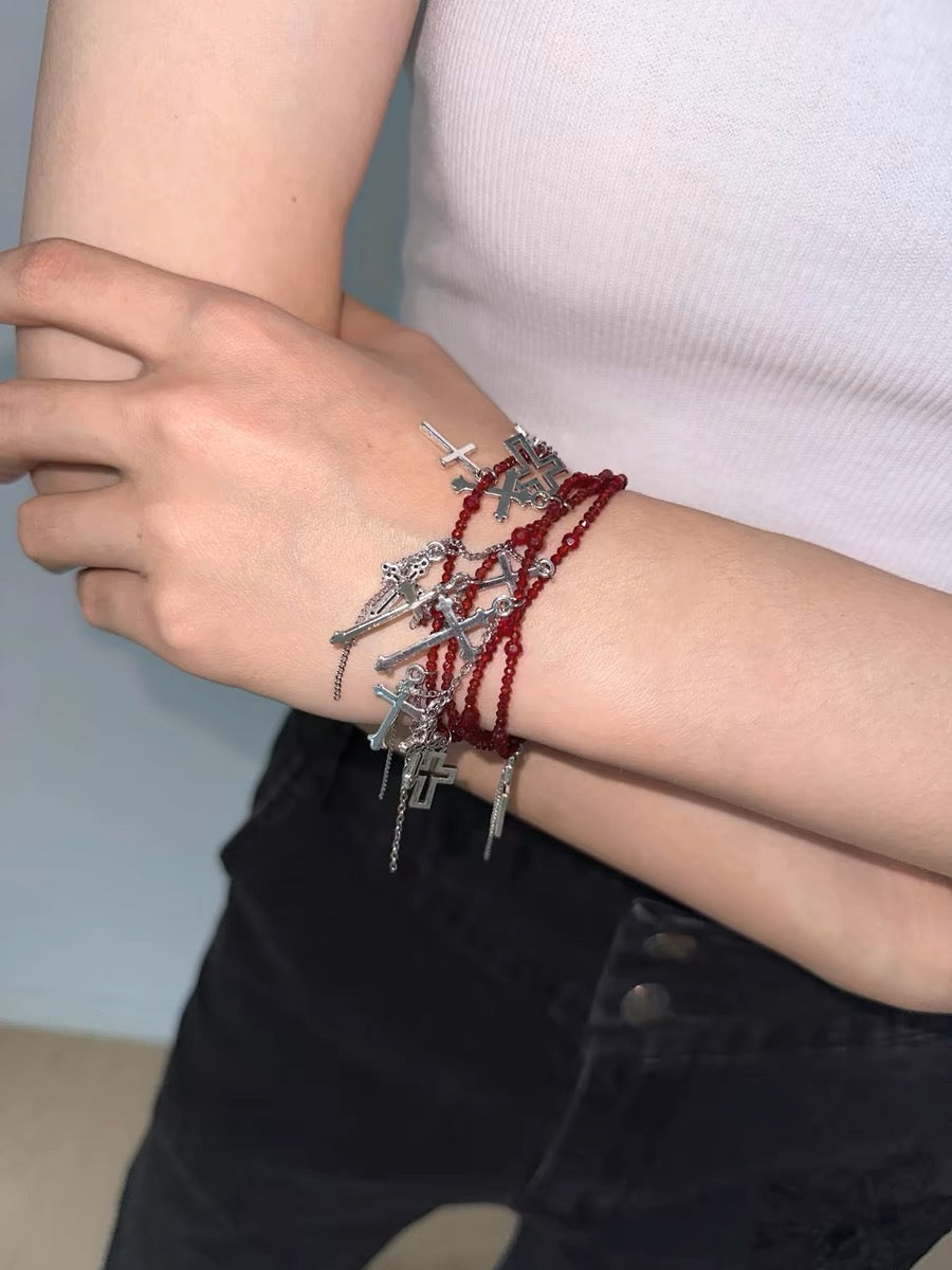 Cross Tassel Multi-layer Bracelet