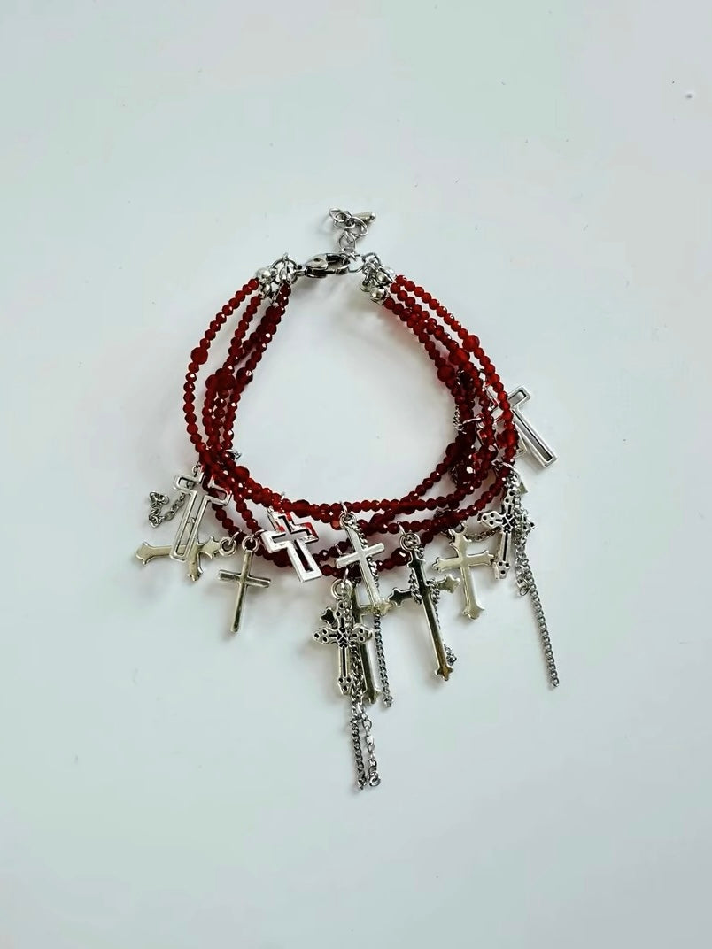 Cross Tassel Multi-layer Bracelet