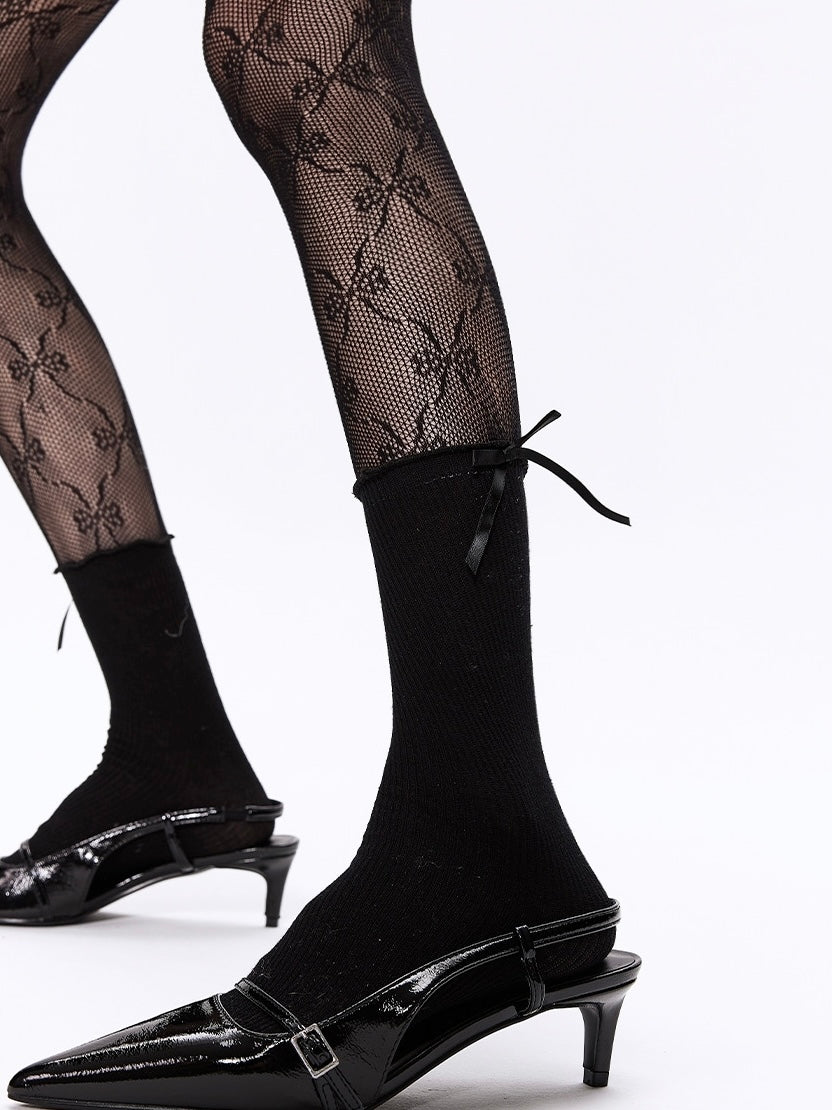 Elegant Patchwork Lace Stocking