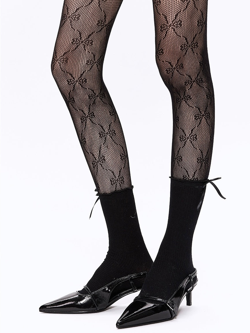 Elegant Patchwork Lace Stocking