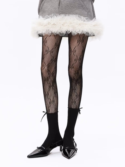 Elegant Patchwork Lace Stocking