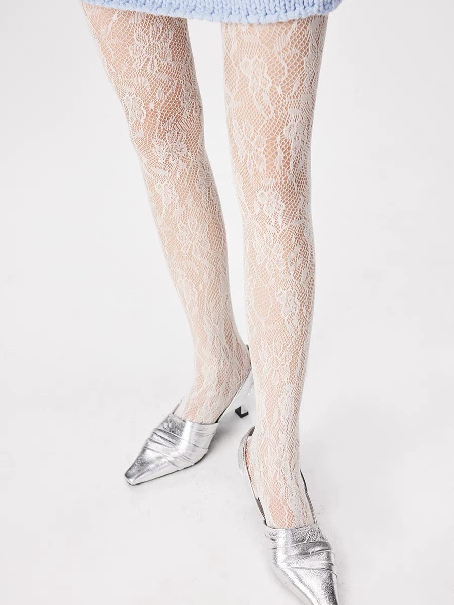 Floral Lace Fishnet Stocking