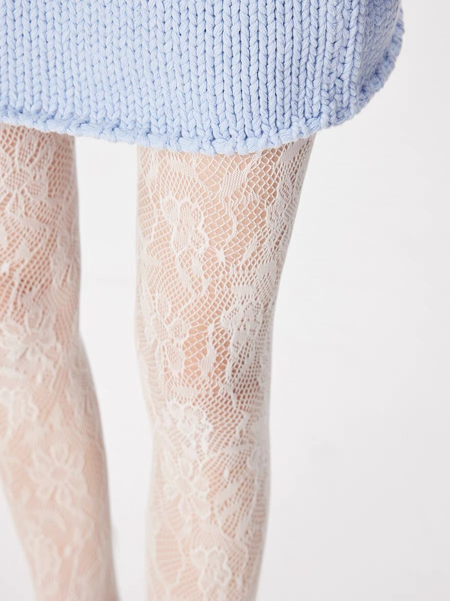 Floral Lace Fishnet Stocking