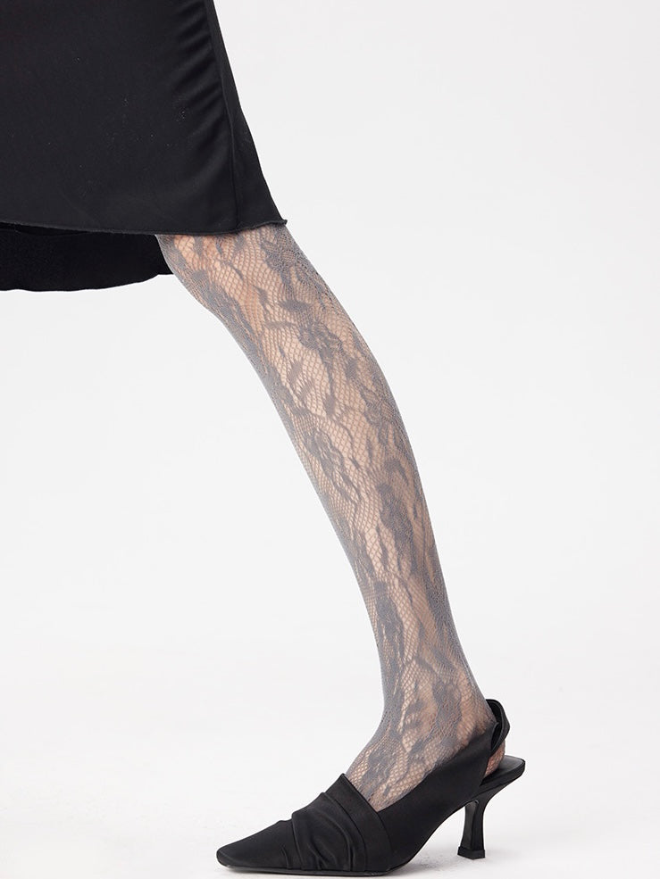 Floral Lace Fishnet Stocking