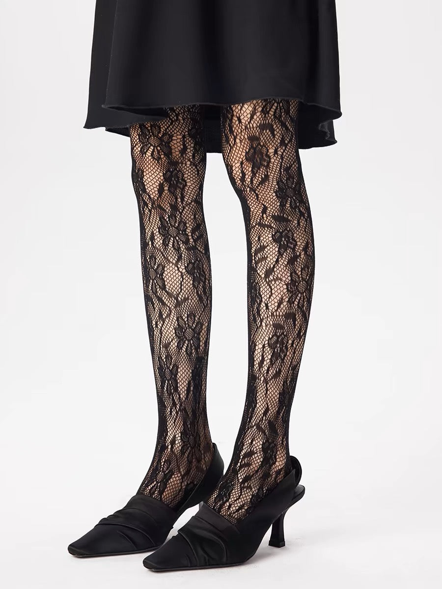 Floral Lace Fishnet Stocking