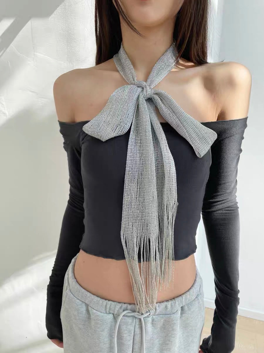 Fringe Ribbon Scarf