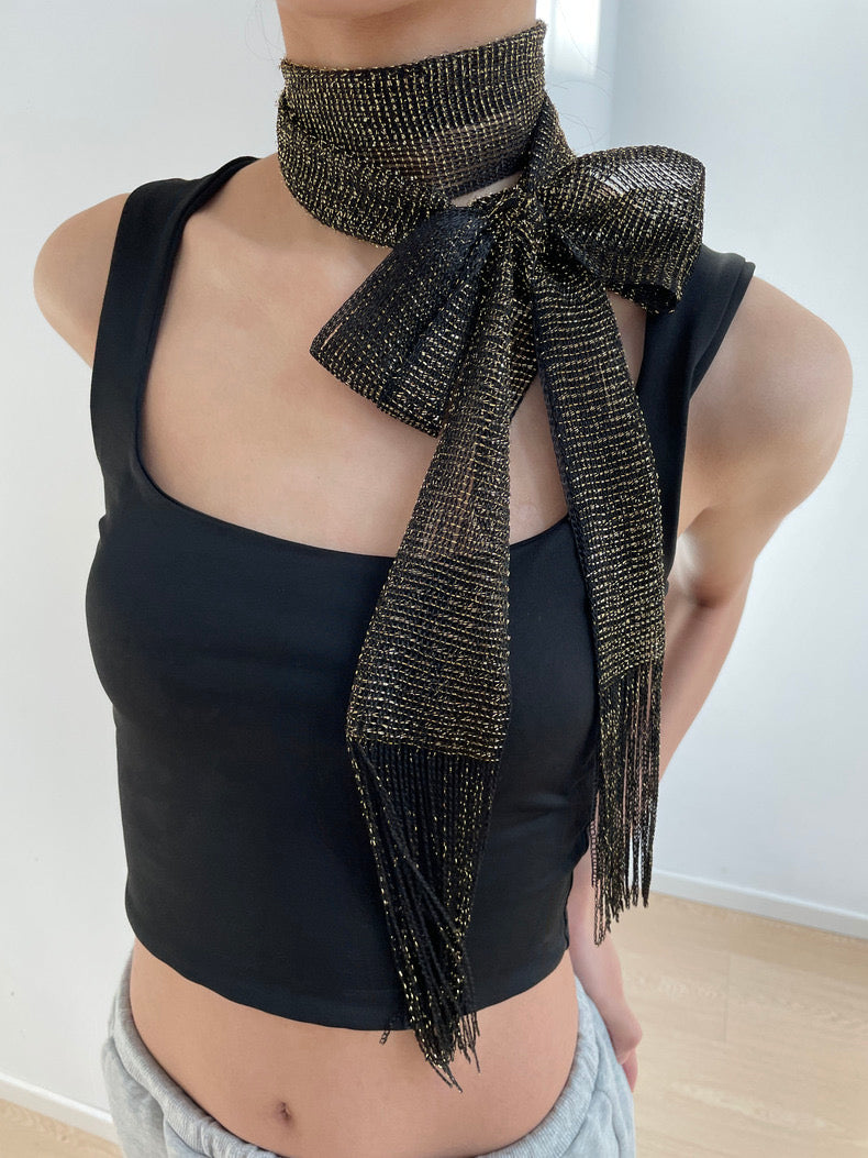 Fringe Ribbon Scarf