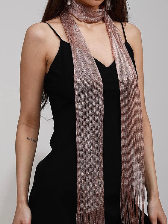 Fringe Ribbon Scarf