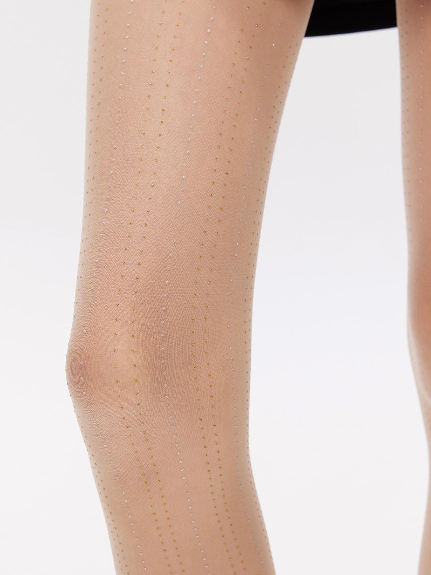 Gold-foiled Dotted Shiny Stocking