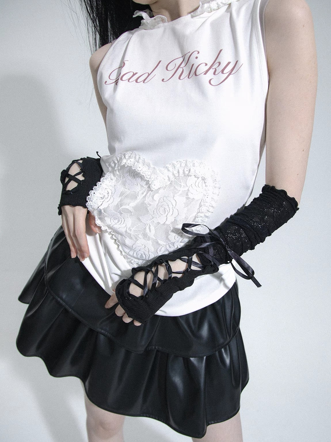 Lace-trimmed Strappy Sleeve Cover