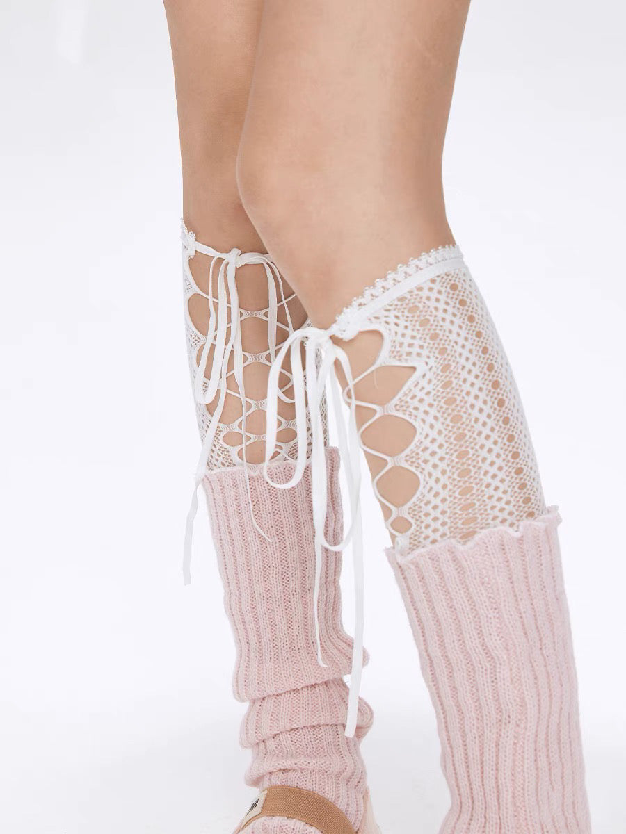 Lace Banded Leg Warmer