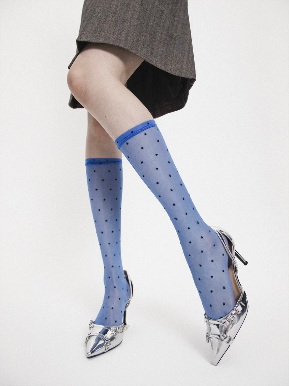 Polka-dot Slightly Sheer Sock