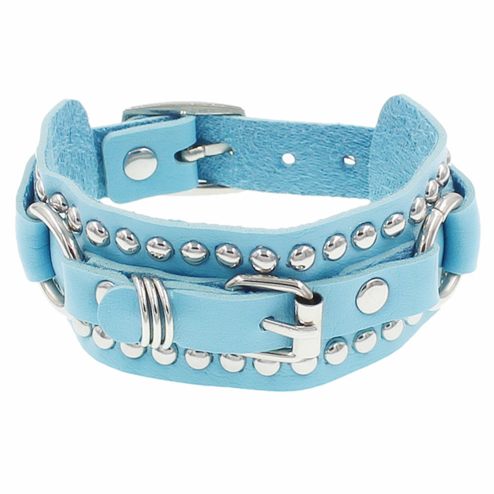 Rivet Leather Buckle Bracelet