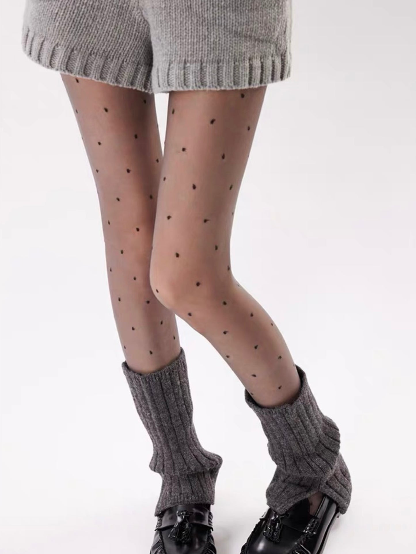 Side-slit Knitted Leg Warmer