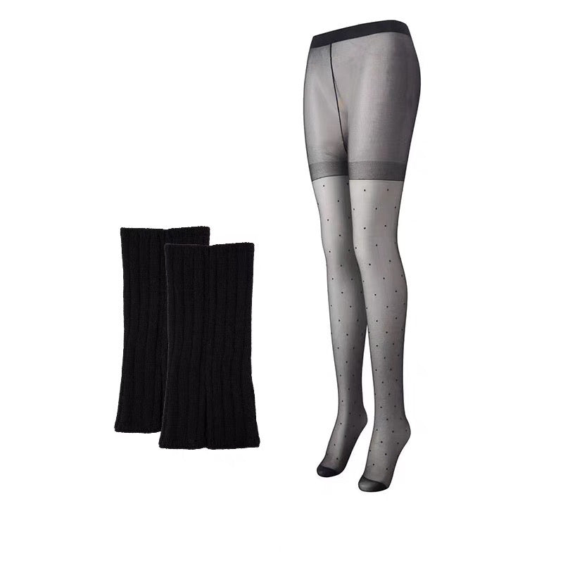 Side-slit Knitted Leg Warmer