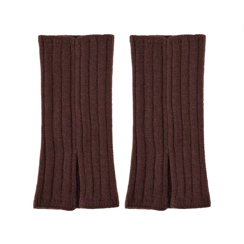 Side-slit Knitted Leg Warmer