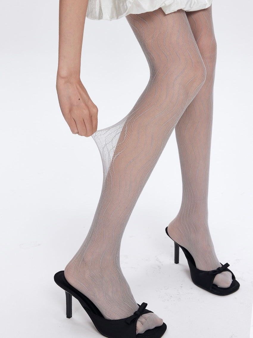 Water-wave Lace Patterns Stocking