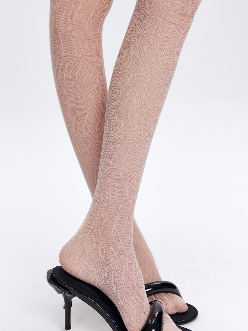 Water-wave Lace Patterns Stocking