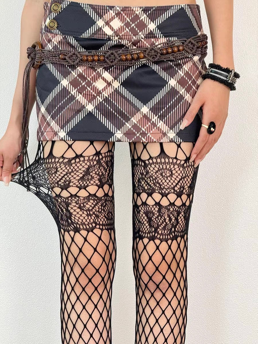 Y2K Lace Cut-out Stocking