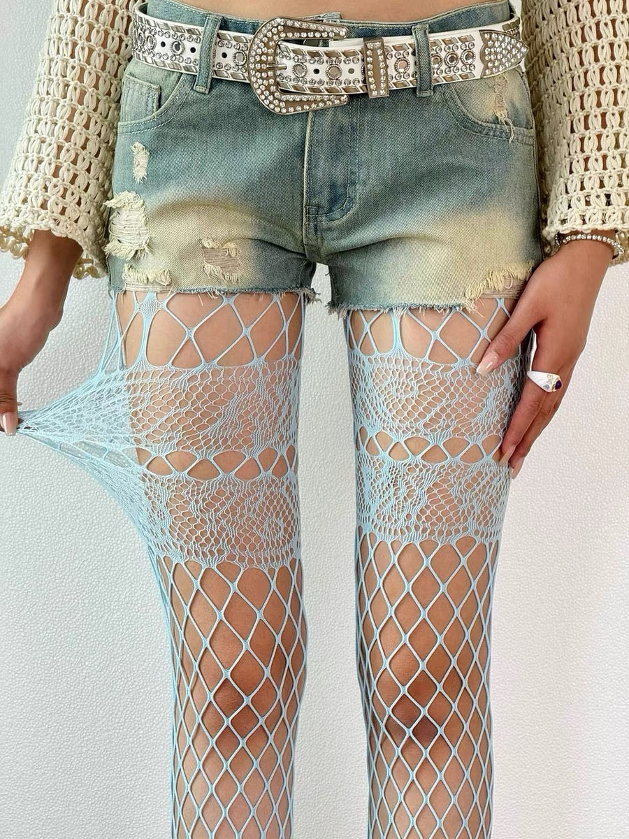 Y2K Lace Cut-out Stocking