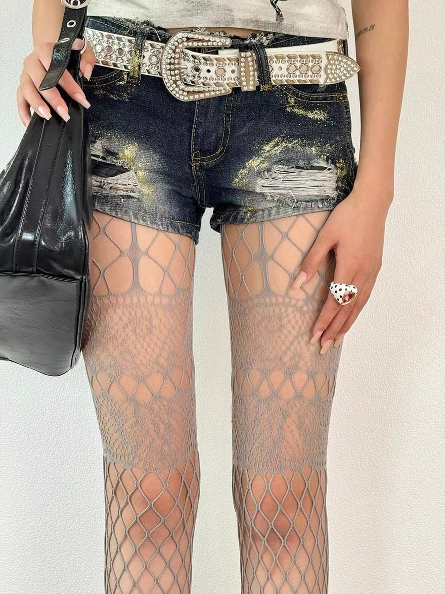 Y2K Lace Cut-out Stocking