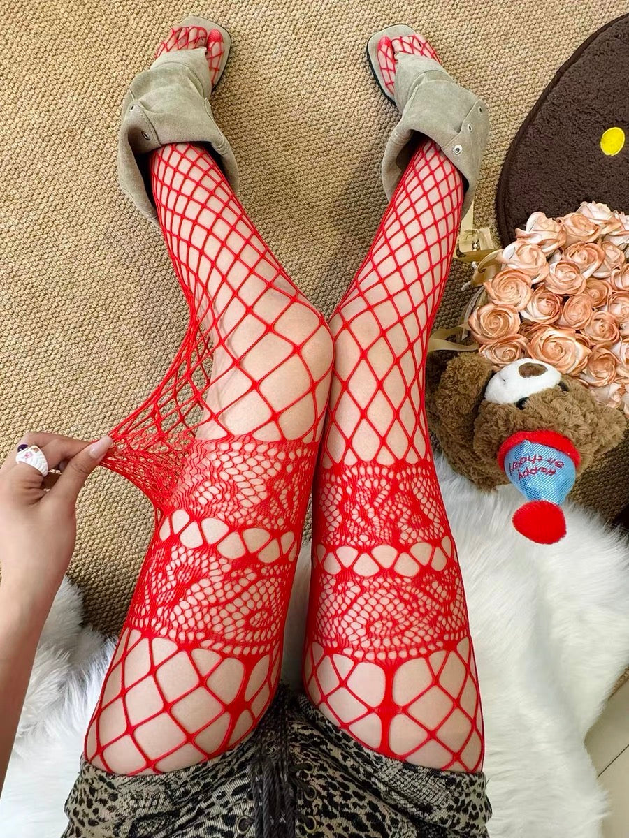 Y2K Lace Cut-out Stocking